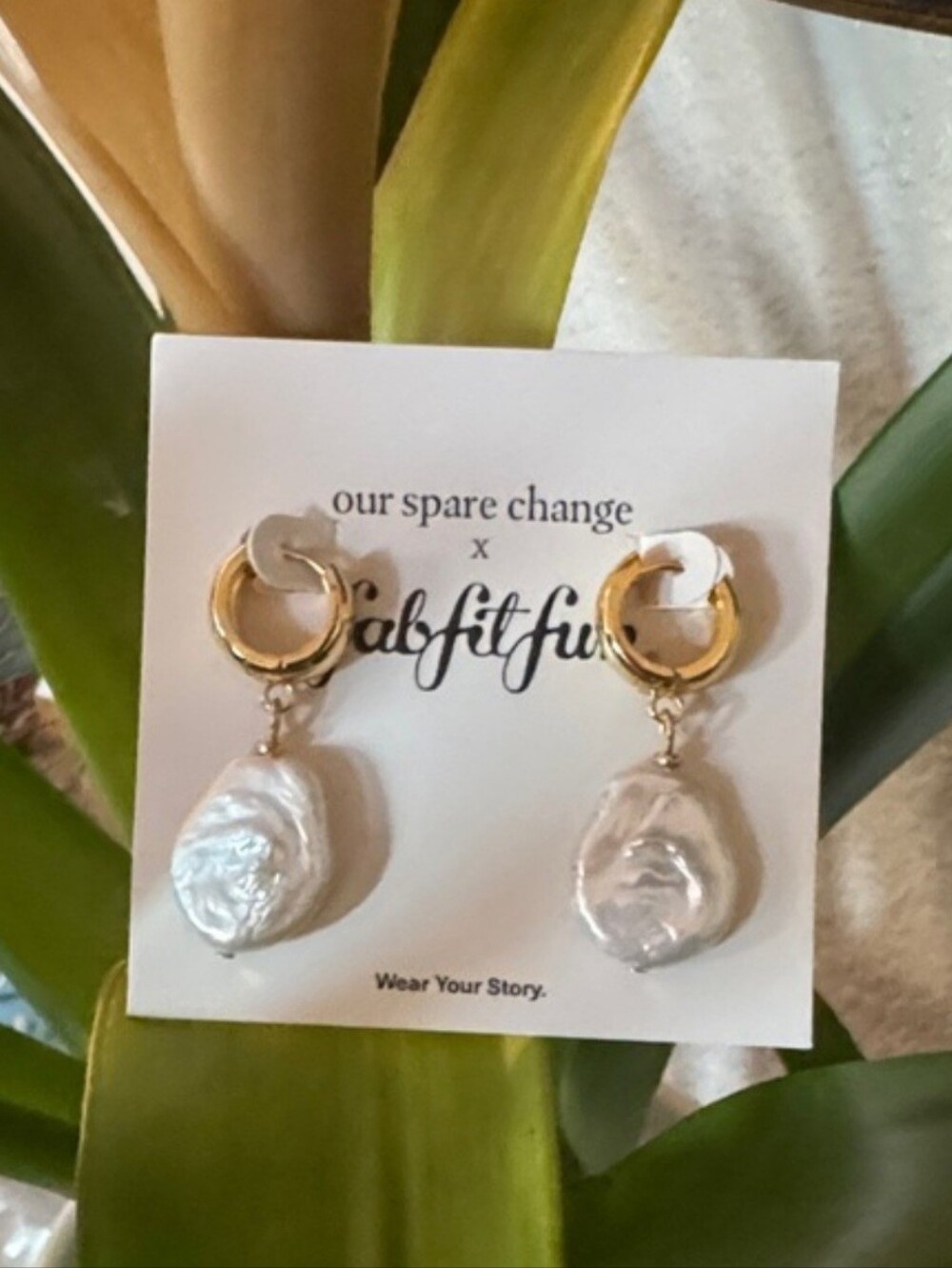 Our Spare Change Gold And Baroque Pearl Earrings